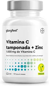 Vitamina C (ácido ascórbico) 1000 mg + Zinc (citrato de zinc) 15 mg Gloryfeel