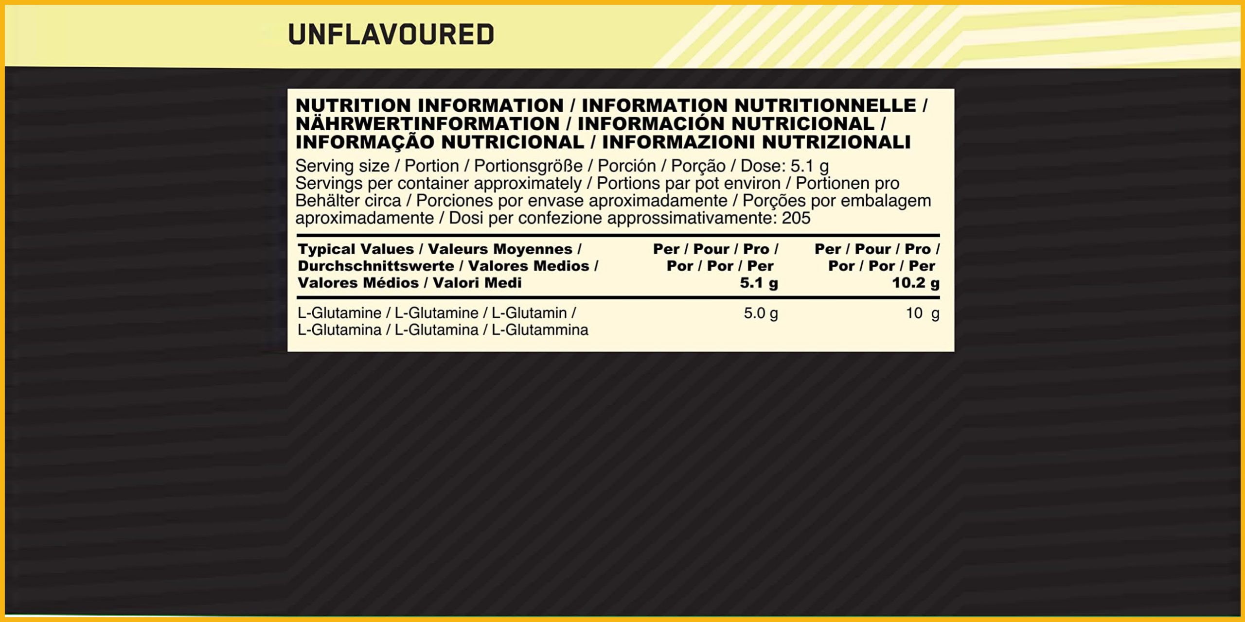 L-Glutamina ON Etiqueta
