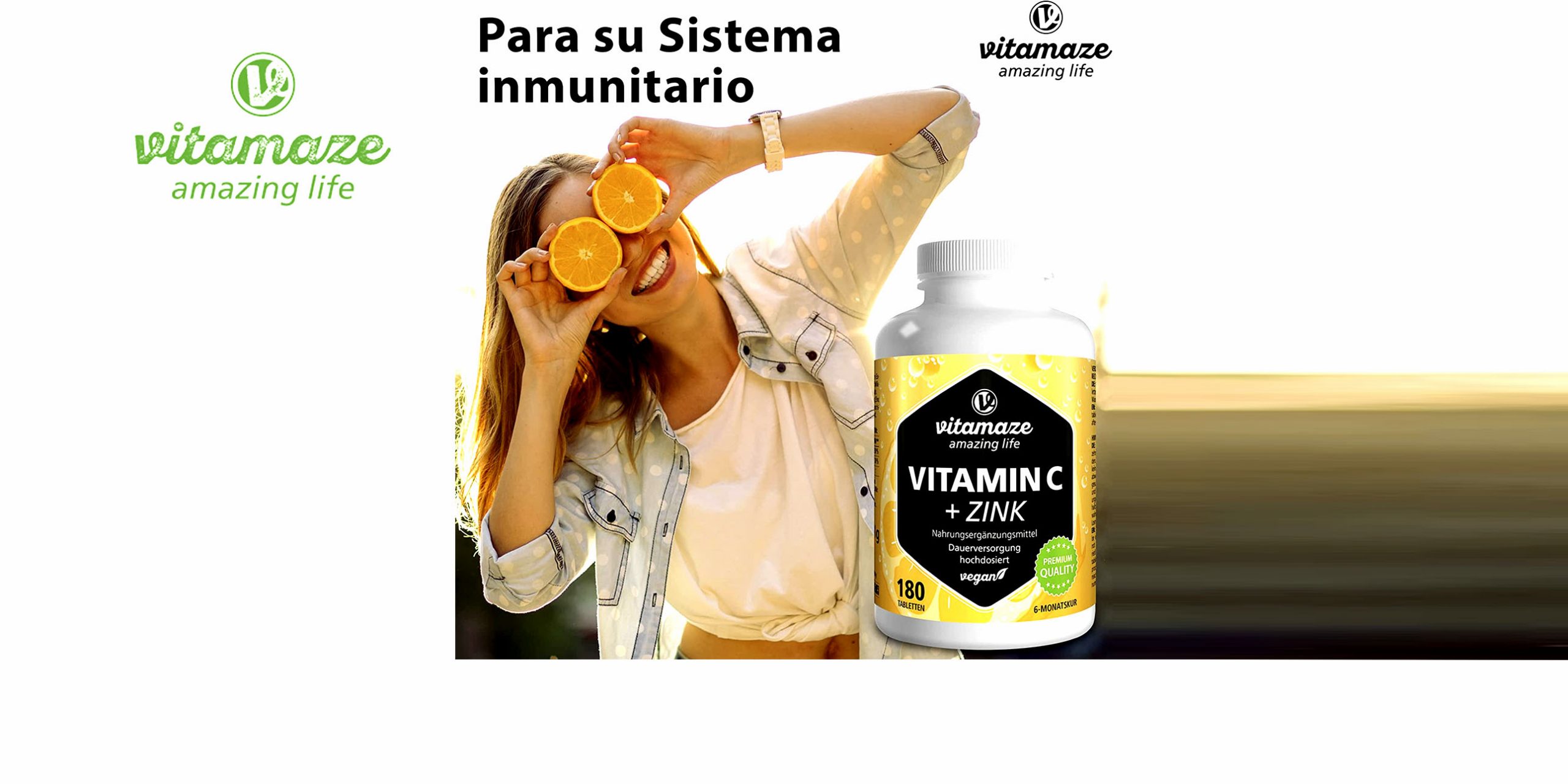 Vitamaze® Vitamina C 1000 mg + Zinc Vegana