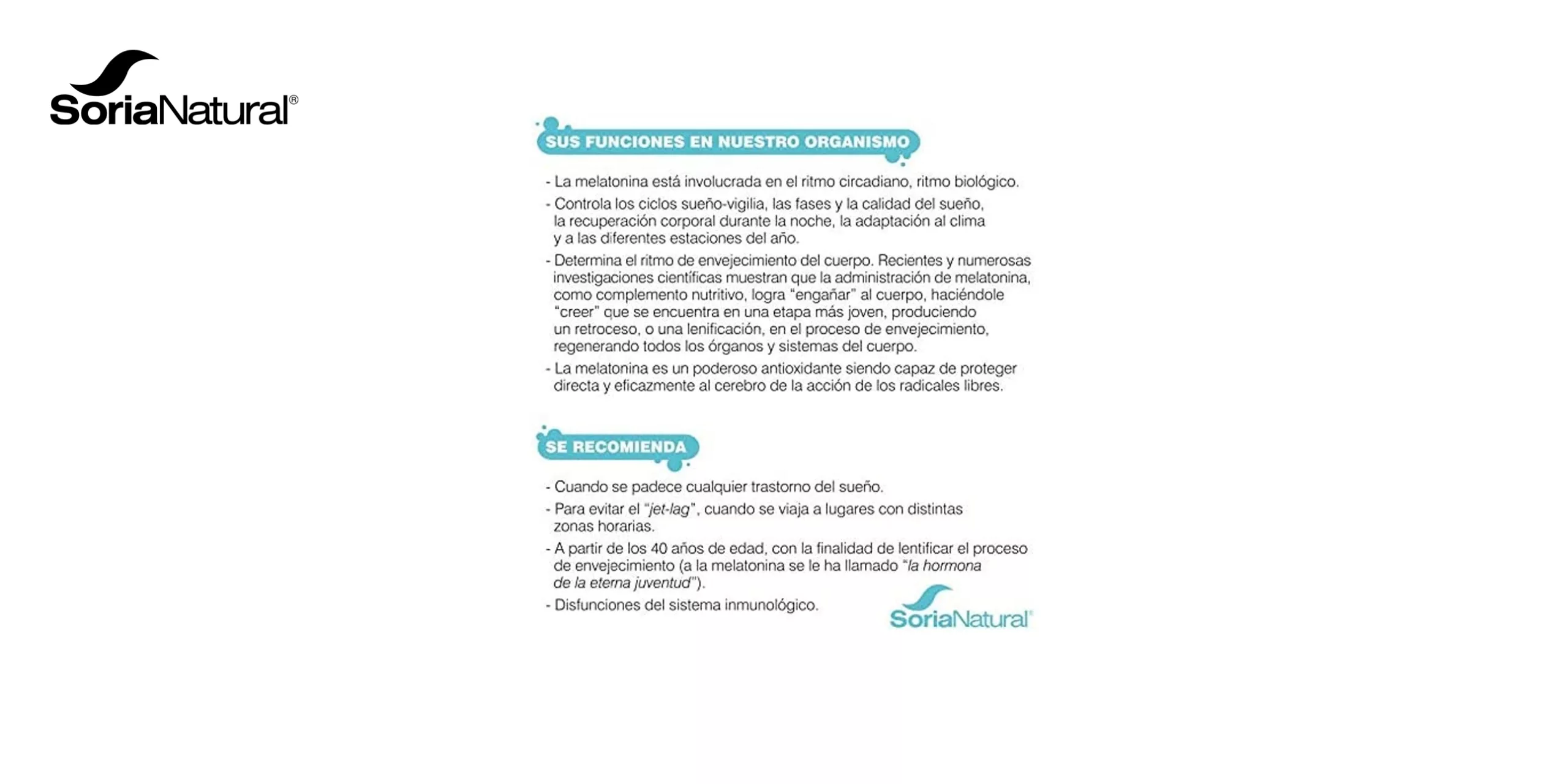 MELATONINA -SORIANATURAL