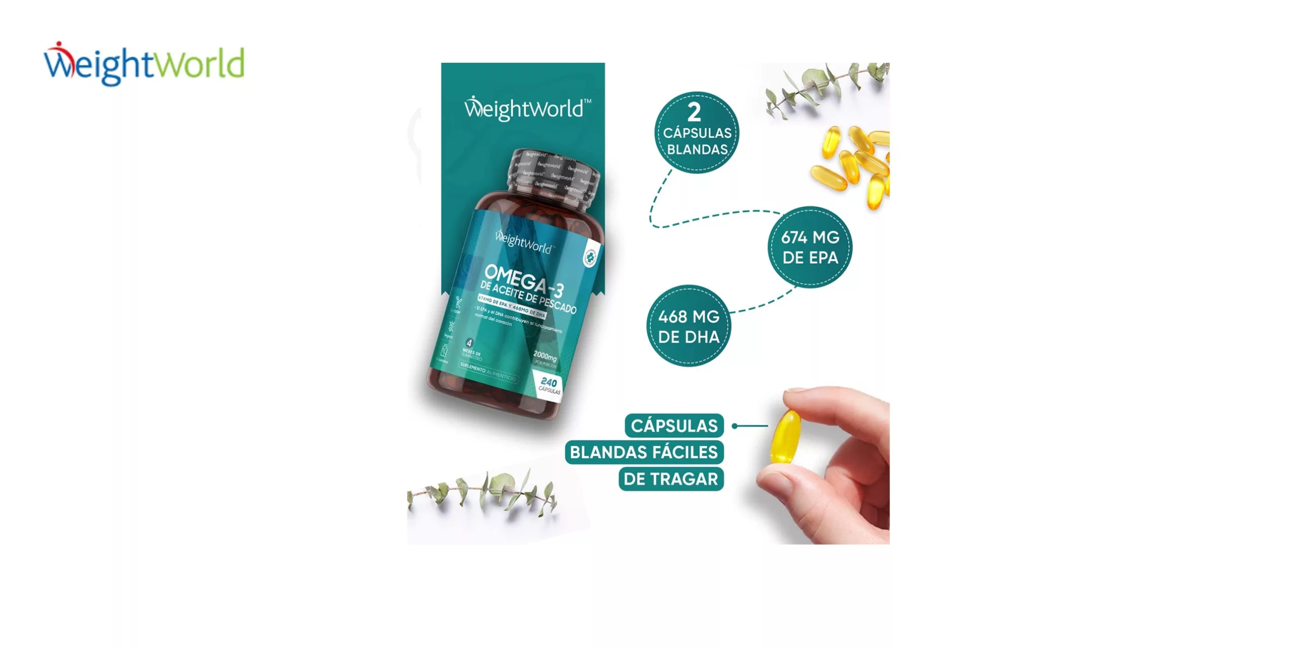Omega 3 Cápsulas WeightWorld