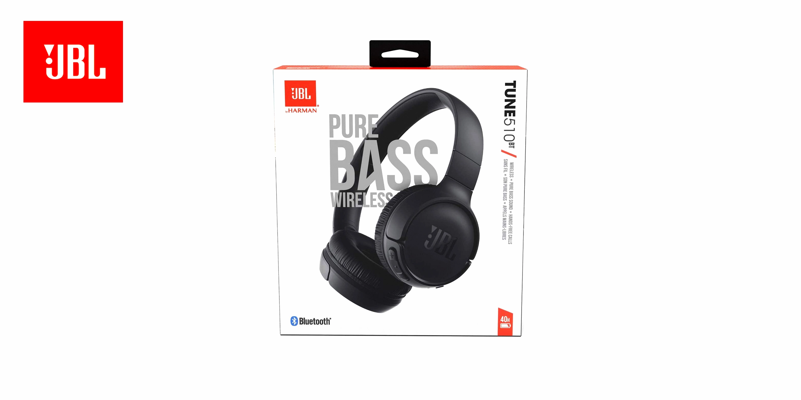 caja de Auriculares inalámbricos JBL TUNE 510BT de diadema color negro