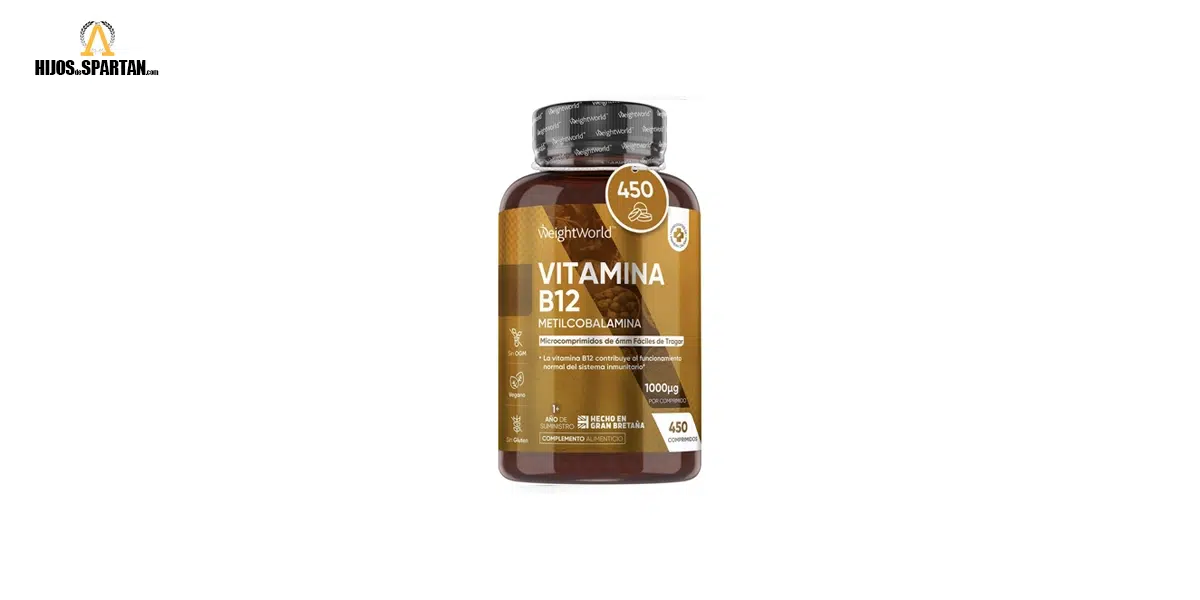 Vitamina B12 1000mcg 450 Comprimidos Veganos WeightWorld - HIJOSdeSPARTAN.com